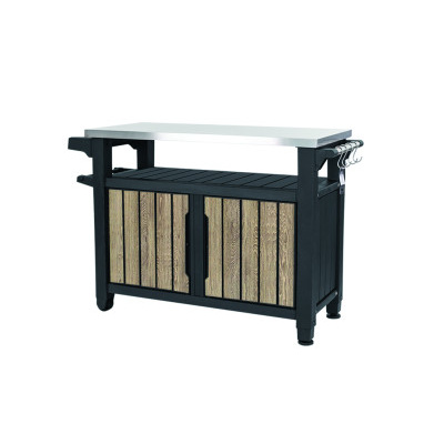 Keter grilovací stolek Deco Unity XL jasan